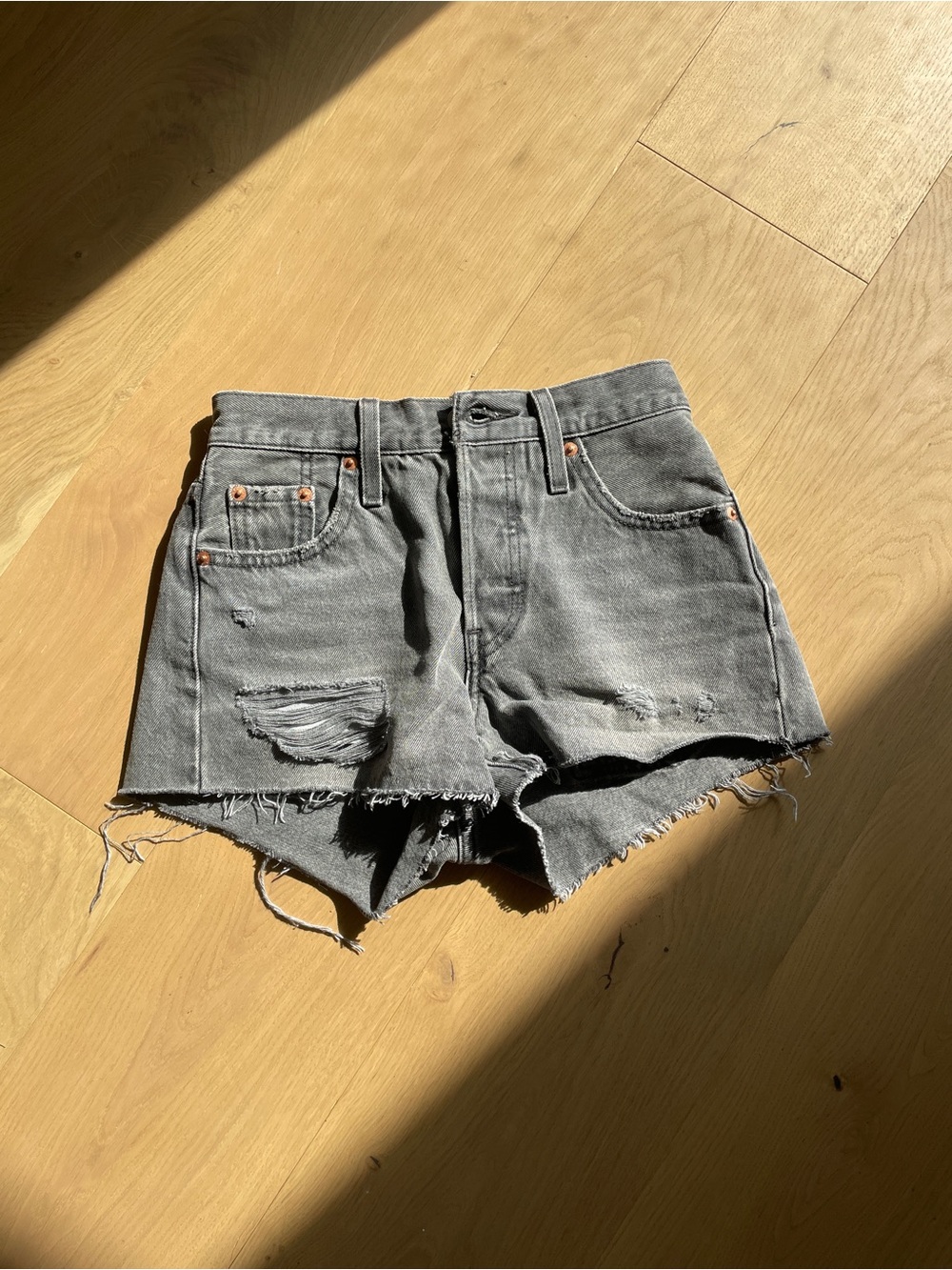Levi's Gray 501 Jean Shorts